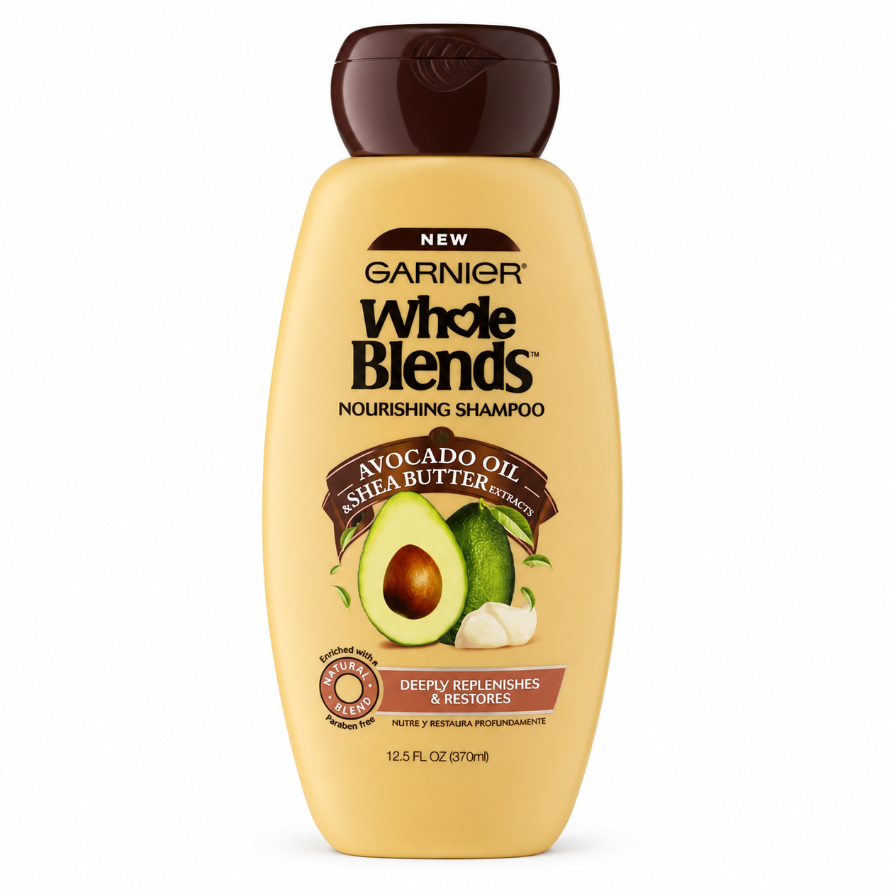 Garnier Whole Blends Nourishing Shampoo with Avocado Oil & Shea Butter Extracts 12.5 Fluid oz Garnier